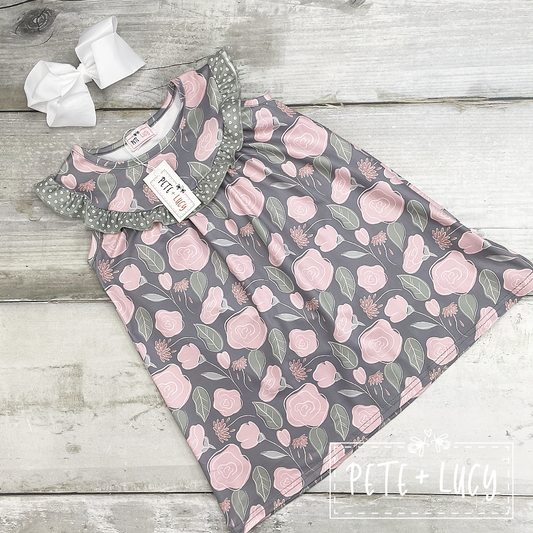 Sleeveless Roses Dress