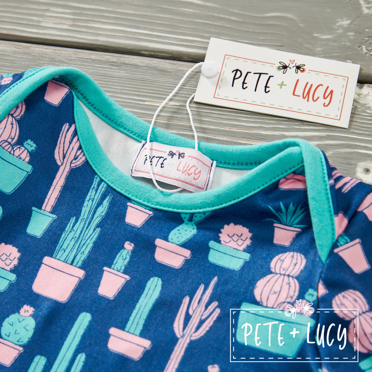 Boho Cactus Girl Long Sleeve Romper