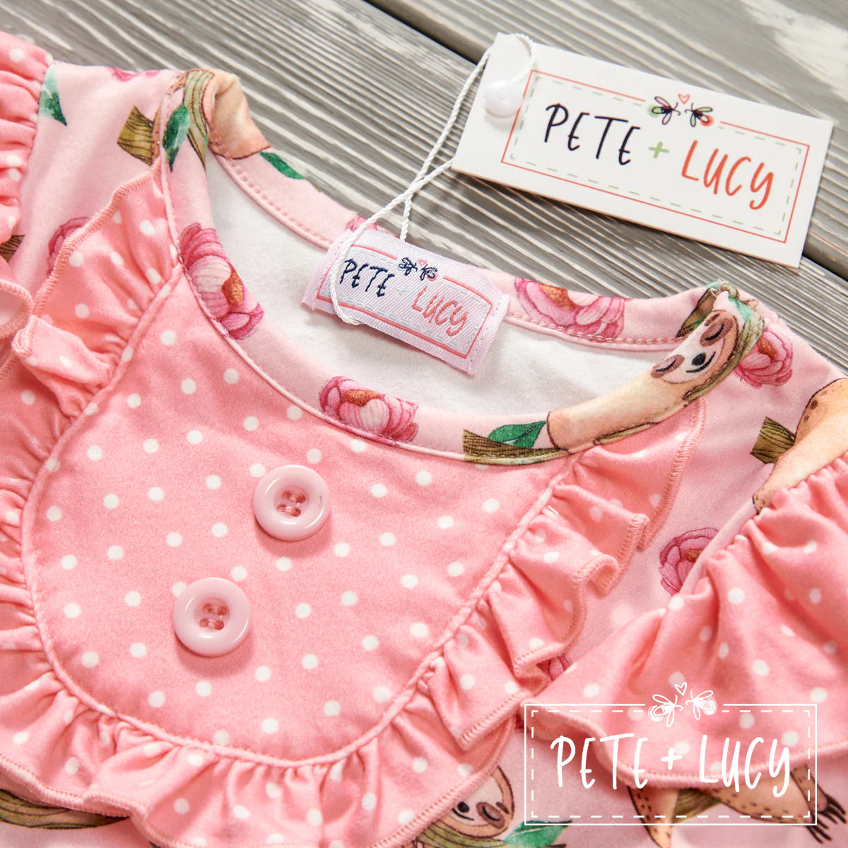 I Love Sloths Girls Long Romper