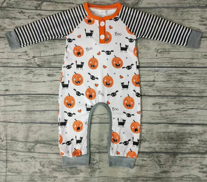 Pumpkins & Bats Oh My! Baby Boy Romper