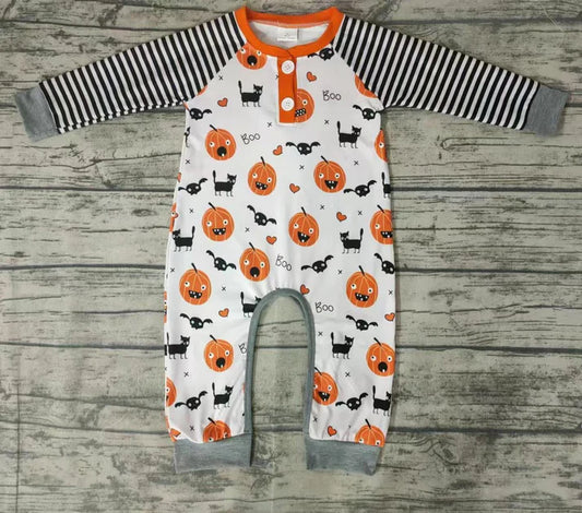 Pumpkins & Bats Oh My! Baby Boy Romper