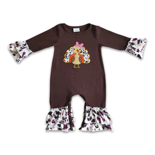 Leopard is a Turkeys Bestfriend Girls Romper