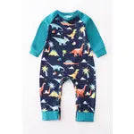 PreHistoric Friends Boys Long Romper