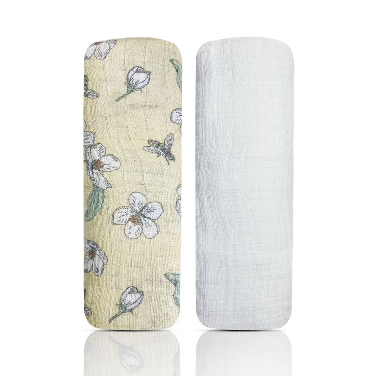 2 Pk Muslin Swaddle Blankets