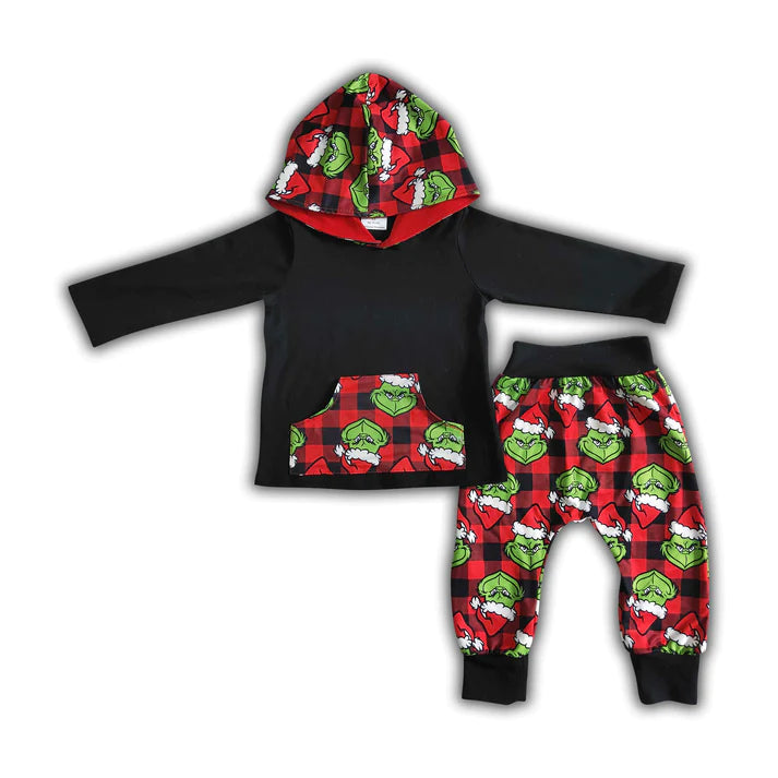 Merry Grinchmas Boys Hoodie Set