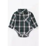 Flannel Long Sleeve Boys Romper