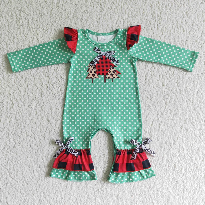 Christmas Tree Farm Girls Romper