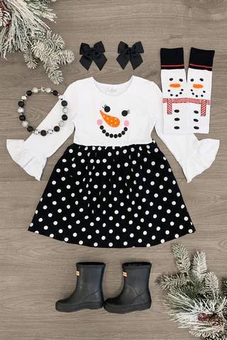 Snowman Dot Dress