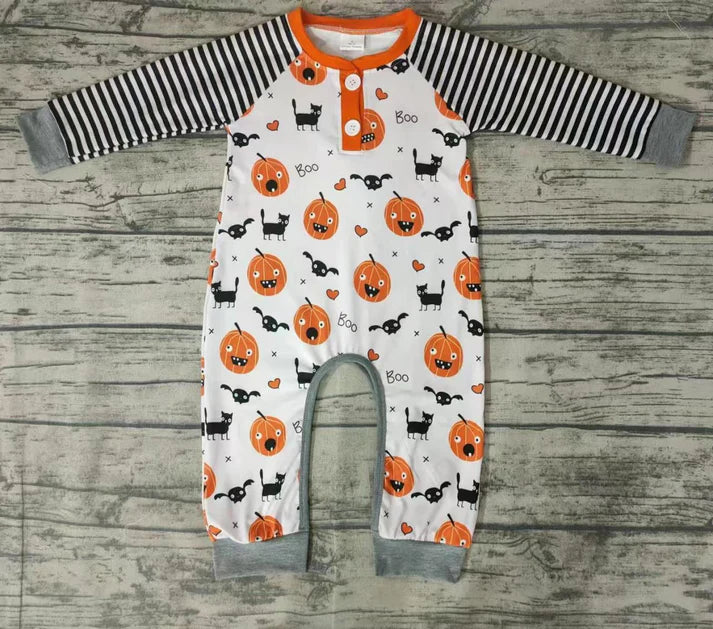 Pumpkins & Bats Oh My! Baby Boy Romper