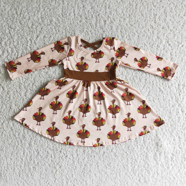 Thanksgiving Turkey Twirl Dress